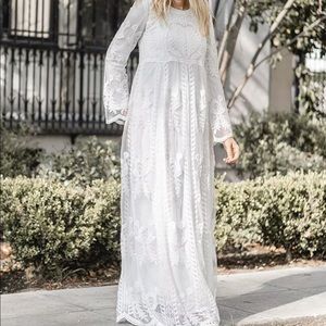 Orange Creek Los Angeles White Mesh Maxi